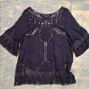 Crocheted bohemian top